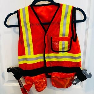 Melissa & Doug Kids Orange and Yellow Reflective Safety Vest Costume